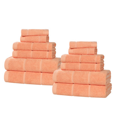 Ensemble de serviettes de bain 12 pièces Milo Smart Twist Viscose