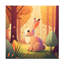 Art mural sur toile tendue «Forest Bunny 4» de Wumples pour décor de salon, de chambre à coucher ou de bureau - 35 x 35