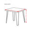 Table de bout en marbre blanc sur base noire