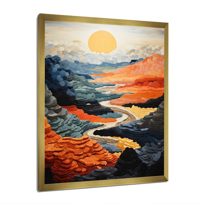 Impression sur toile «T Wilson Canyon Grey Expanse I», H 44 po x l 34 po x P 1,5 po, Encadrement doré