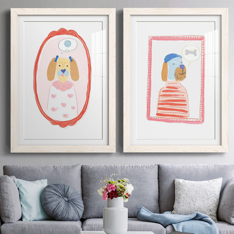 «Cameo Char Personnages III», reproduction encadrée de qualité supérieure - prête à être accrochée, Blanc