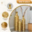 Ensemble de 3 vases en métal doré, grands vases embossés en relief, centres de table décoratifs semi-fabriqués à la main pour la maison, le salon, le plancher, le foyer et non imperméable