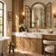 Miroir mural à panneau de fenêtre Farmhouse avec volets, miroir décoratif en bois massif pour entrée, salon et chambre à coucher, verre incassable-210298915-217936503
