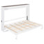 Grand lit escamotable mural et USB, blanc-129034582