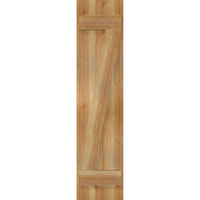 TimberCraft 5 3/8 "planches jointes avec n-lattes avec barre en Z, cèdre rouge de l'Ouest (par paire), 10 3/4 po, 46 po