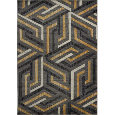 Tapis gris / doré Billie-Loren