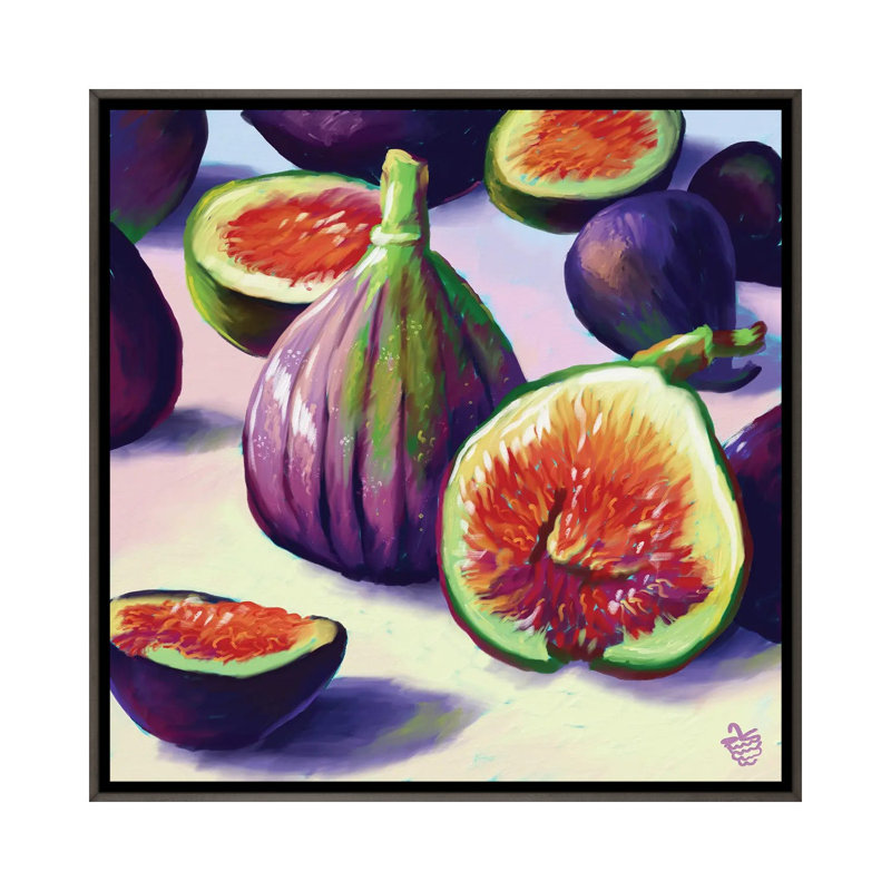 Figues, figues, figues - reproduction d'art murale, H 26 po x l 26 po, Reproduction encadrée sans passe-partout, Gris