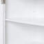 Grande armoire de rangement autoportante en panneau de fibres à densité moyenne avec 2 tiroirs et tablette réglable-270530232