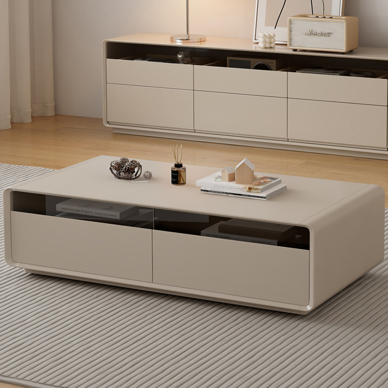 Table basse Modern, H 16,53 po x L 55,12 po x l 31,49 po, Gris