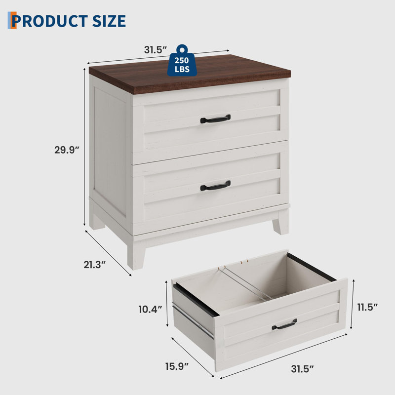 76cm Wide 2 -Drawer File Cabinet