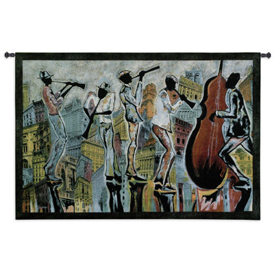 Tapisserie abstraite "Jazz Reflections I"