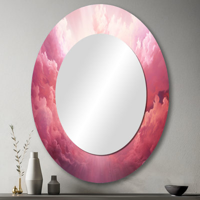 Ascension Aura Christianisme Art I - miroir mural ovale traditionnel rose