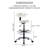 Ardjan Elevate Your Workspace with Rolling stool for office, Adjustable Drafting Stool with Footrest, Office Stool Adjustable Height-589348233