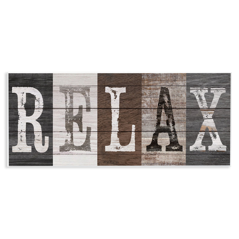 «Rustic Bathroom Relax Letters», plaque murale par Susan Arnot