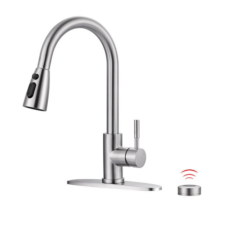 Automatic Smart Mobile Motion Sensor Kitchen Sink Faucet with 3 Modes Pull-Down Sprayer