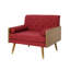 Fauteuil en polyester touffeté de 95,88 cm de large Haiden-32801317