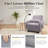 Single Sofa With Cup Tray & Adjustable Backrest, Accent Arm Chair For Living Rooms, Bedrooms And Offices, Grey-1827352800