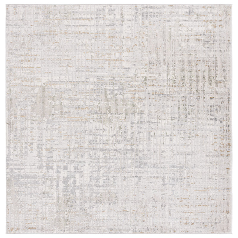 Tapis abstrait Bobbyetta Performance, Carré 6 pi 7 po