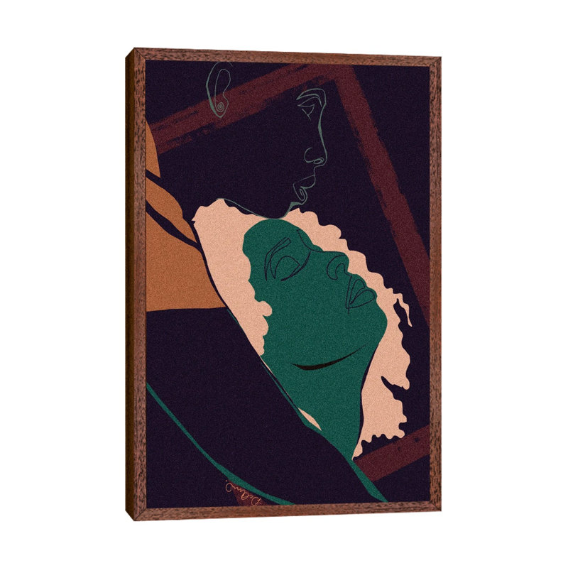 Fullfilled by DeeLashee - Print on Canvas, 66.04 cm H x 45.72 cm W, Classic Brown Wood Framed