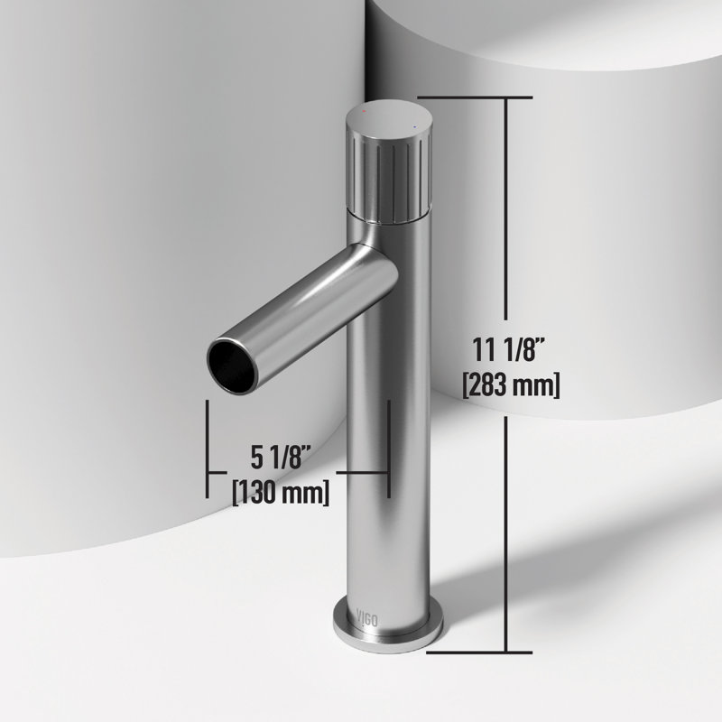 Serenity Stone 16" White Circular Above-Counter Vessel Sink with Brushed Nickel Faucet