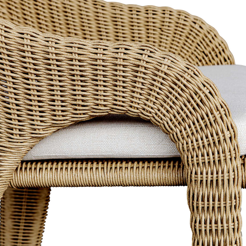 Uttermost Kavali Outdoor Wicker Counter Stool, 27.75"