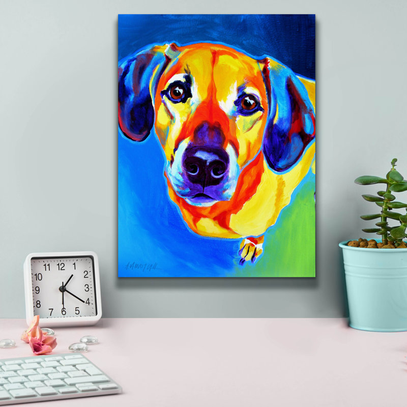 «Dachshund - Maisie» par Dawg Painter, H 16 po x l 12 po x P 0,75 po
