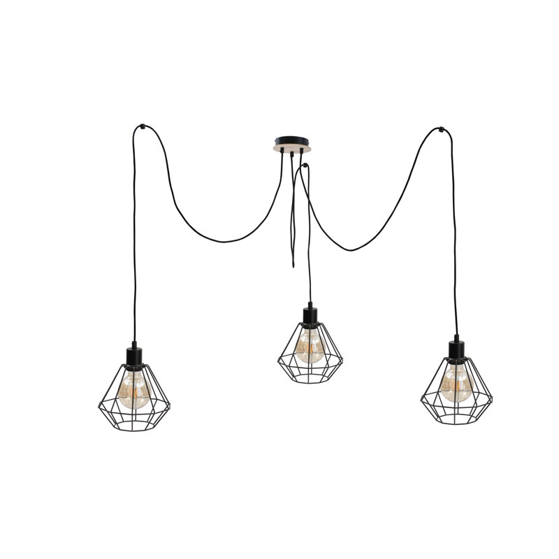 Hollifield 3 - Light Black Geometric Pendant