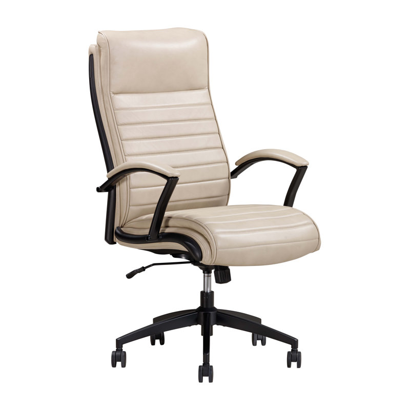 Fauteuil de bureau en cuir, Lin antique