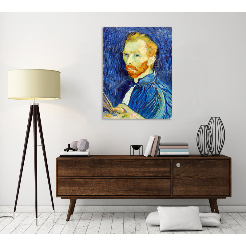 Autoportrait par Vincent Van Gogh - reproduction d'art sur toile tendue, H 16 po x l 12 po x P 1,5 po