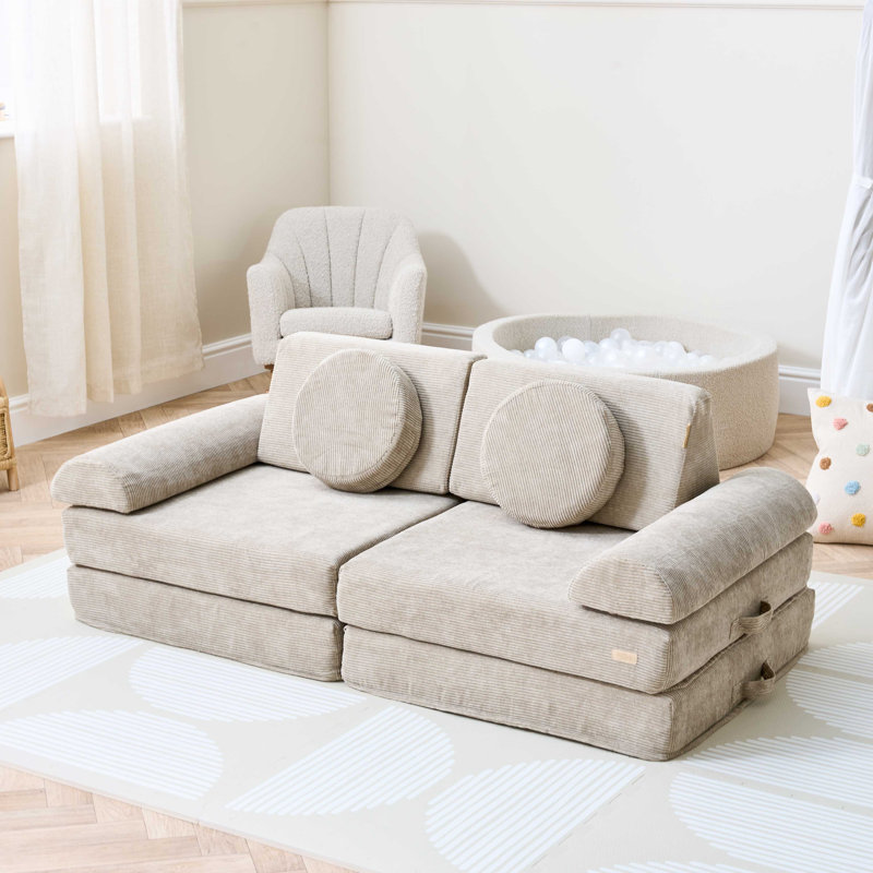 Playrama Montessori Kids Play  Sofa, Beige