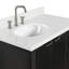 Meuble-lavabo simple en bois massif de 36 po avec plateau en quartz Carrara de 1,5 po Haun, évier gauche et lavabo ovale Haun-935832027-935832031-935832024