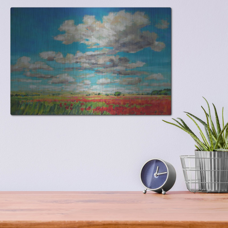 «Summer Clouds And Poppies» par Jennifer Gardner, H 12 po x l 16 po