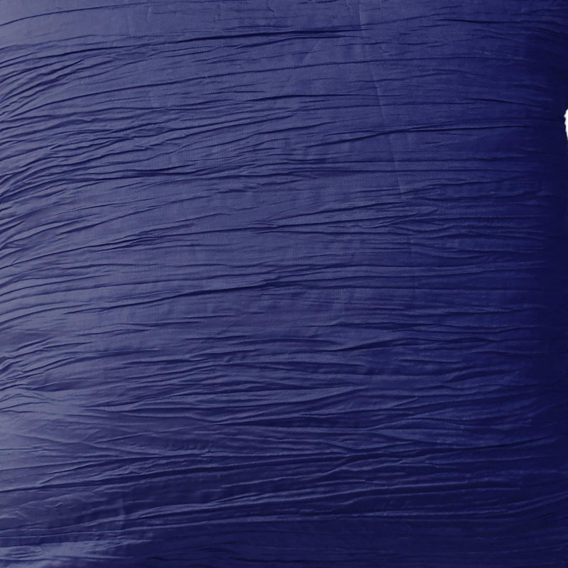 Cantonnière Crinkle, L 9 po x L 120 po, Bleu marine