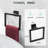 Bathroom Hardware Accessories Set - 7-Piece Stainless Steel Towel Bar, Toilet Paper Holder, Towel Hooks - Square Design-109616676