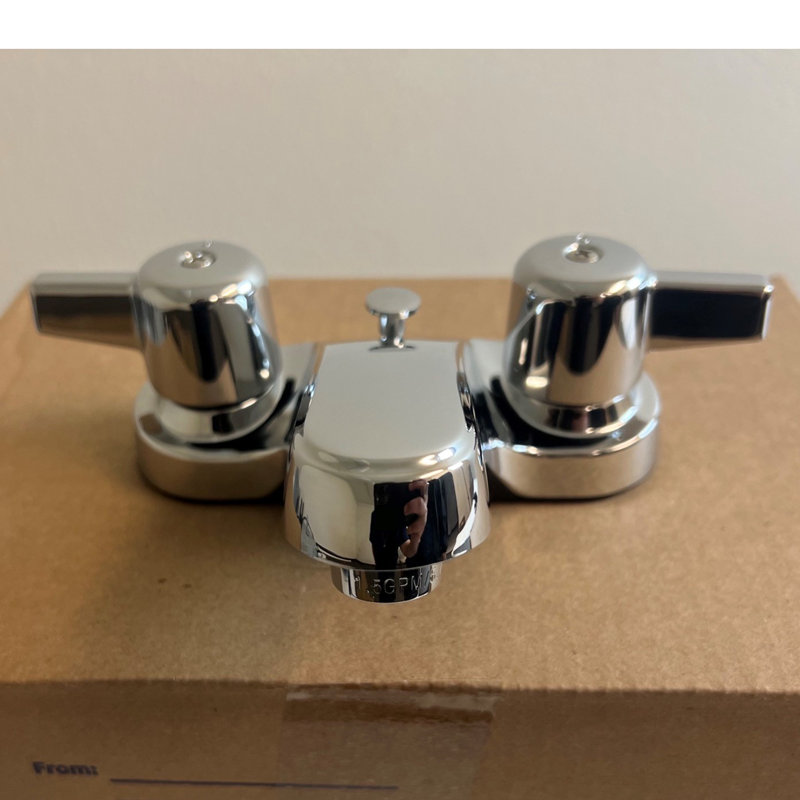 2-handle Bathroom Faucet with Drain Assembly