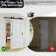 Portes doubles de grange coulissantes 80 po x 80 po H 80 po x l 64 po avec ensemble de quincaillerie - sans assemblage-121344614