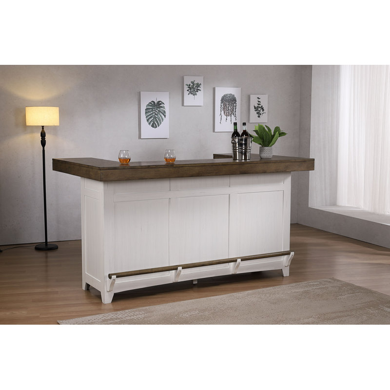 Solid Wood Expendable 78 Inch Home Bar