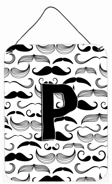 Lettre «Moustache Initiale» par Denny Knight, reproduction sur métal, P