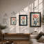 Carnation in Red Botanical - Framed Print-660534472-660534486
