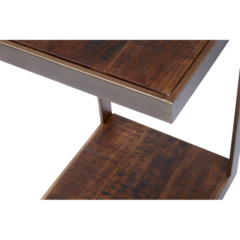 Rabilero Solid Wood Tray Top End Table, Brown