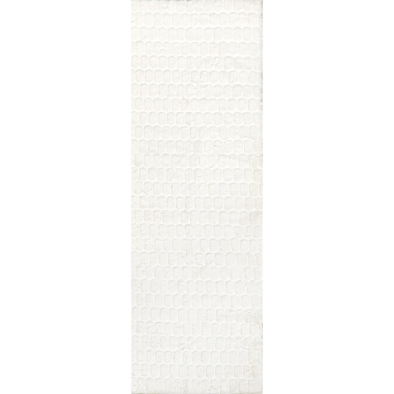 Nia SuperiorWash Tile Faux Rabbit Machine Washable Area Rug, Runner 2'6" x 8'