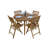 EcoDecors 48in Mid-Century Modern Round Teak Indoor/Outdoor Dining Table