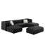 Canapé modulaire en forme de U de 145 po en velours capitonné avec repose-pieds et repose-pieds pour 4 personnes-870073951
