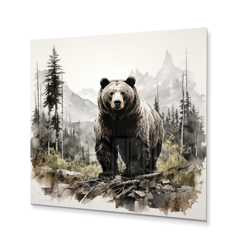 Bear Wild Majesty II Print, 29" H x 29" W, Metal, Metal Print