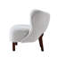 Fauteuil d'appoint à oreilles blanc et revêtement en mousse
