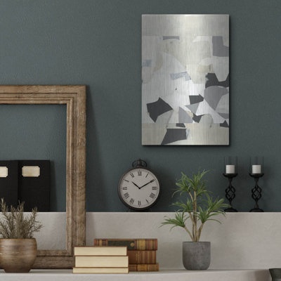  «Monochrome Falls 3» par Cartissi, art mural en métal, 12 po x 16 po