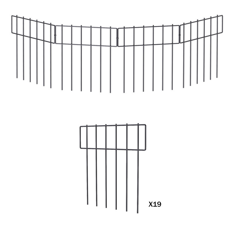 Panneau de clôture en T en métal 1,5 pi x 1 pi