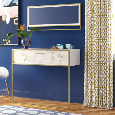 Brett Console Table and Mirror Set