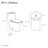 Carre One Piece Square Toilet Dual Flush
