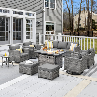 7 - Person Outdoor Seating Group with Cushions